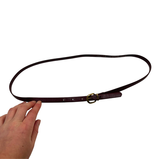 Vintage Burgundy Leather Belt - S/M