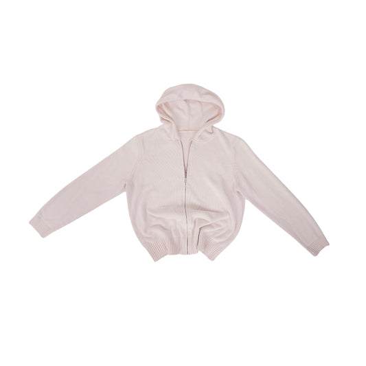 Vintage Baby Pink Knit Zip - S/M