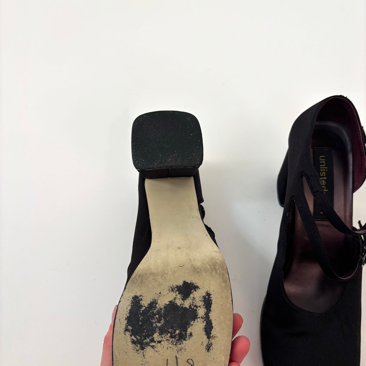 Unlisted Black Satin Heels - 9