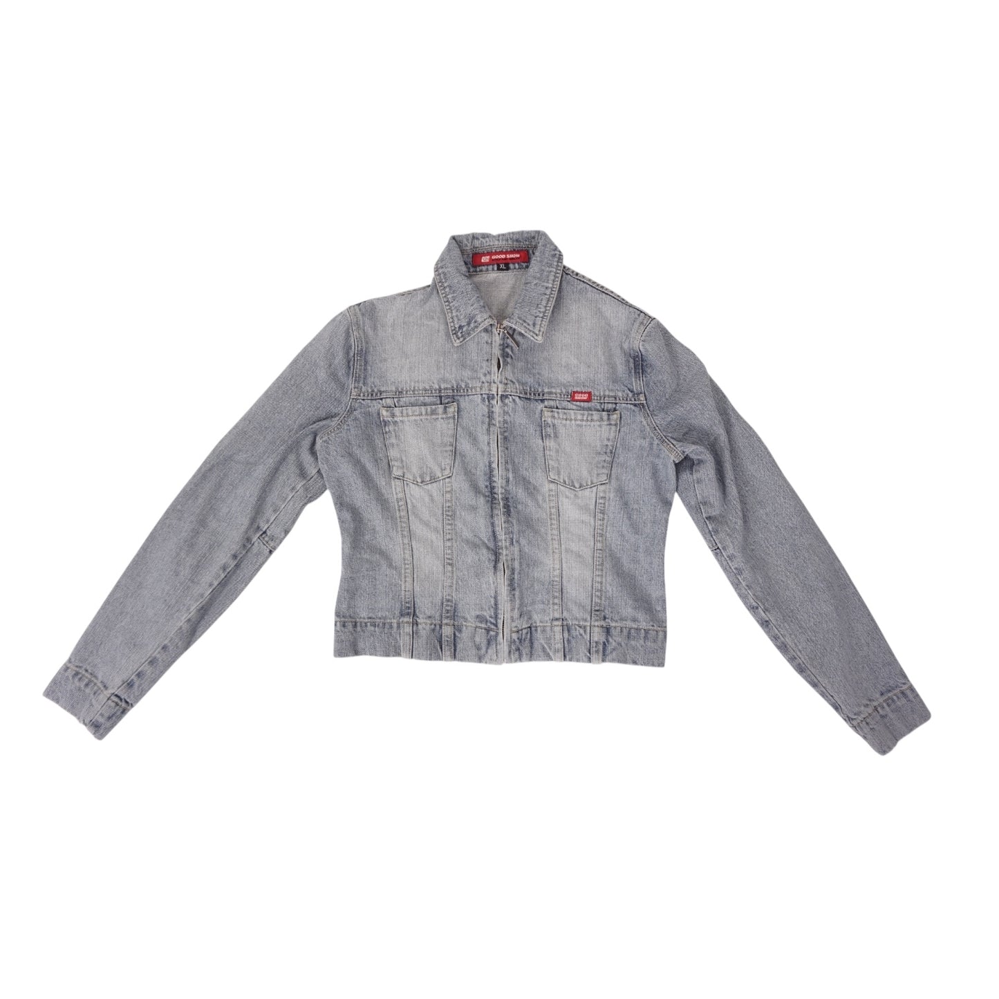 Vintage Zip Up Denim Jacket - S/M