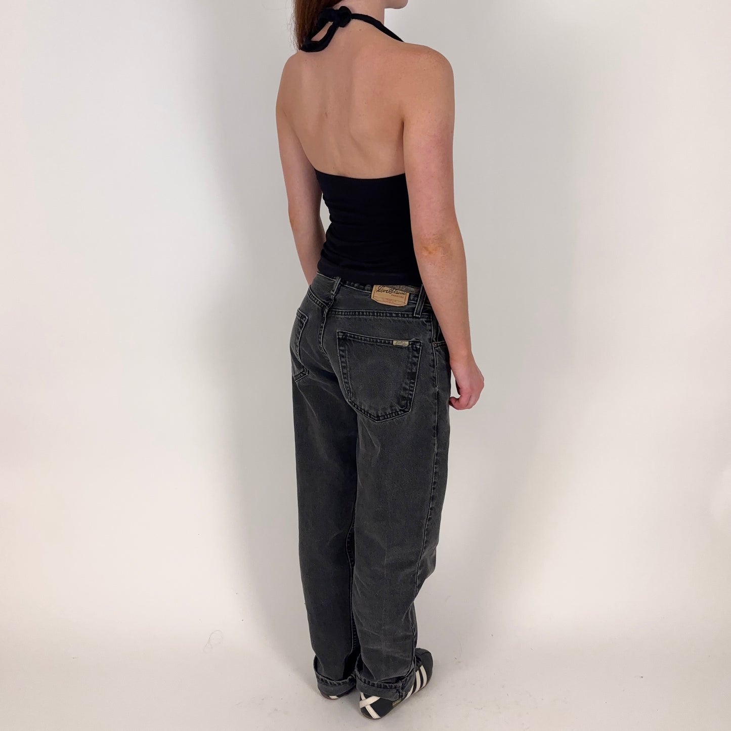 Vintage Black Halter Top - S