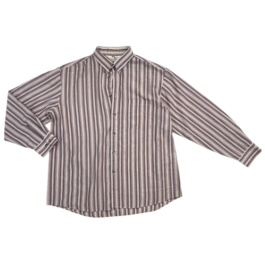 Vintage Stripe Button Up Top - M