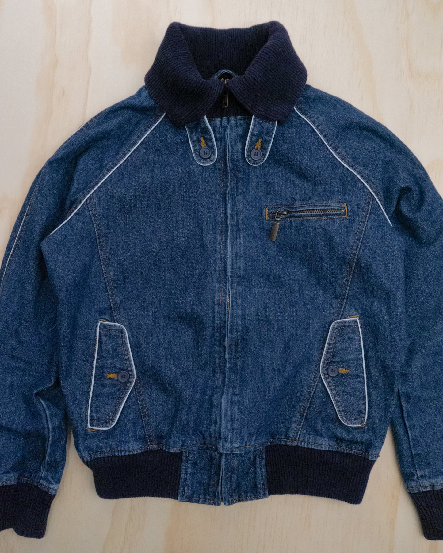 2000s Denim Zip Jacket - S/M