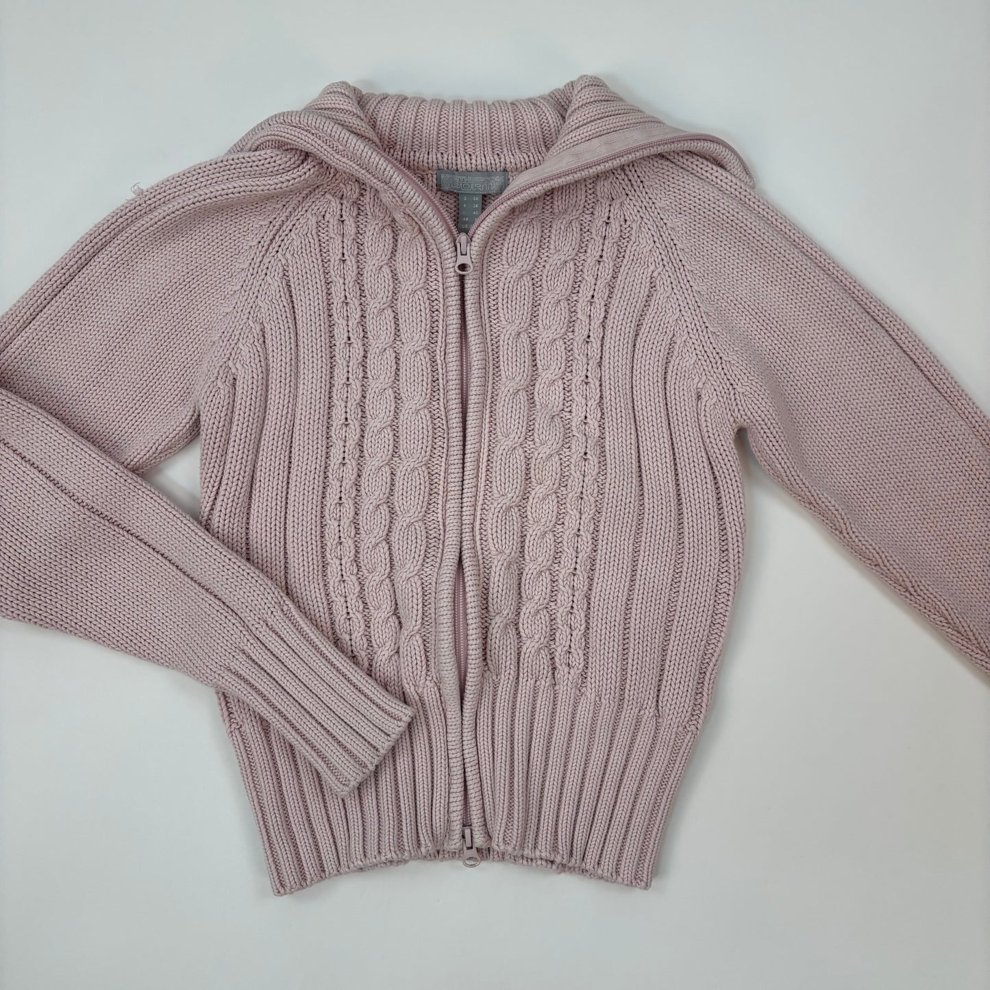 Vintage Pink Double Zip Knit - XS/S