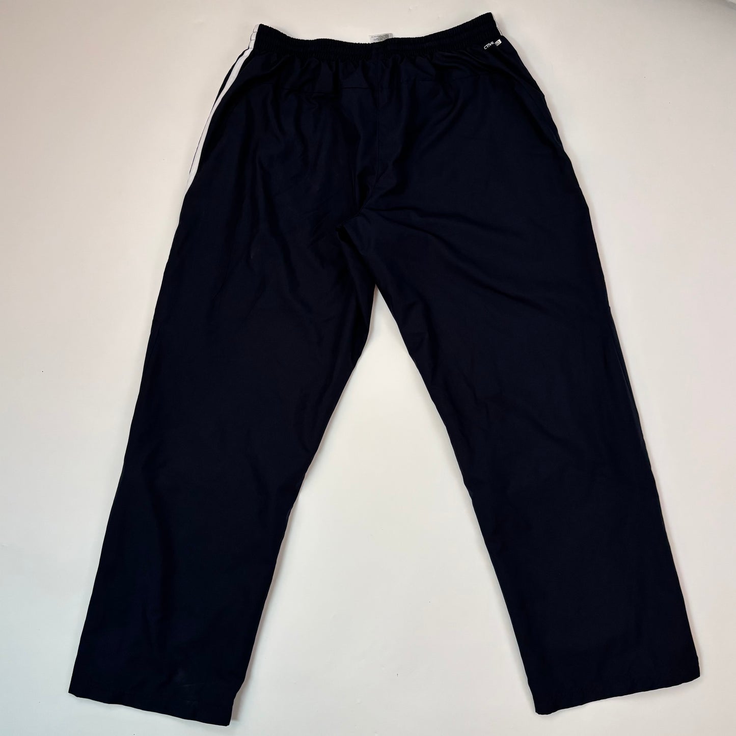 90s Adidas Navy Blue Baggy Track Pants - M
