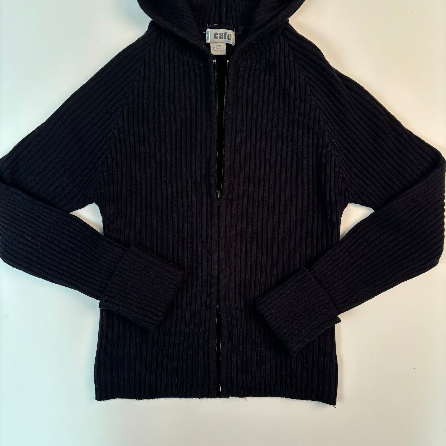 Vintage Double Zip Knit Sweater - S/M/L