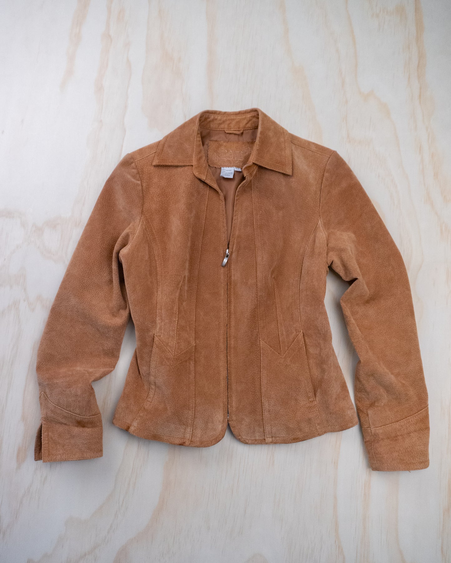 Vintage Tan Suede Leather Jacket - S/M