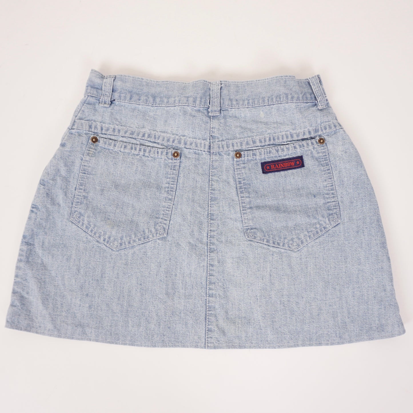 Vintage Light Denim Mini Skirt - 26