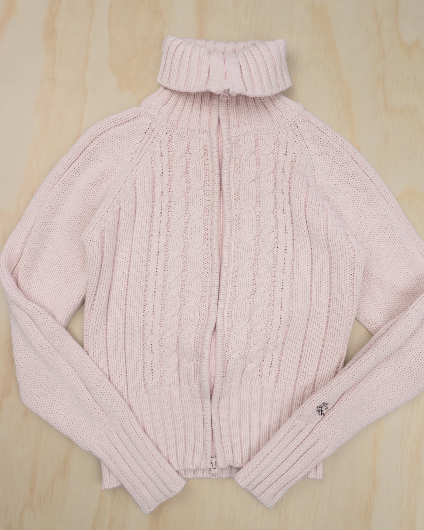 Vintage Pink Double Zip Knit - XS/S