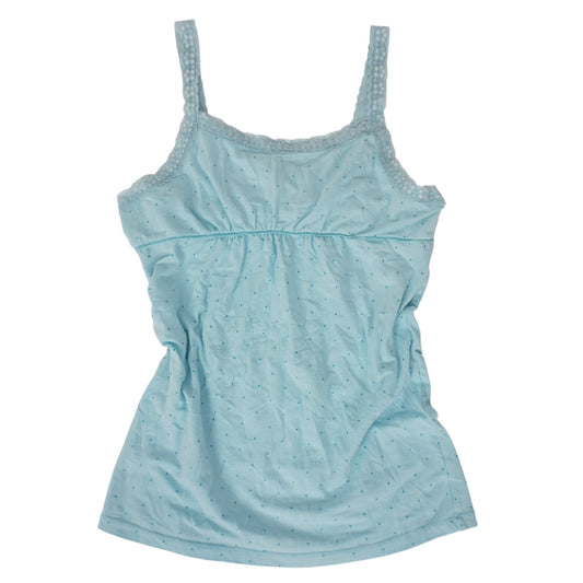 Vintage Blue Polka Dot Tank - S/M