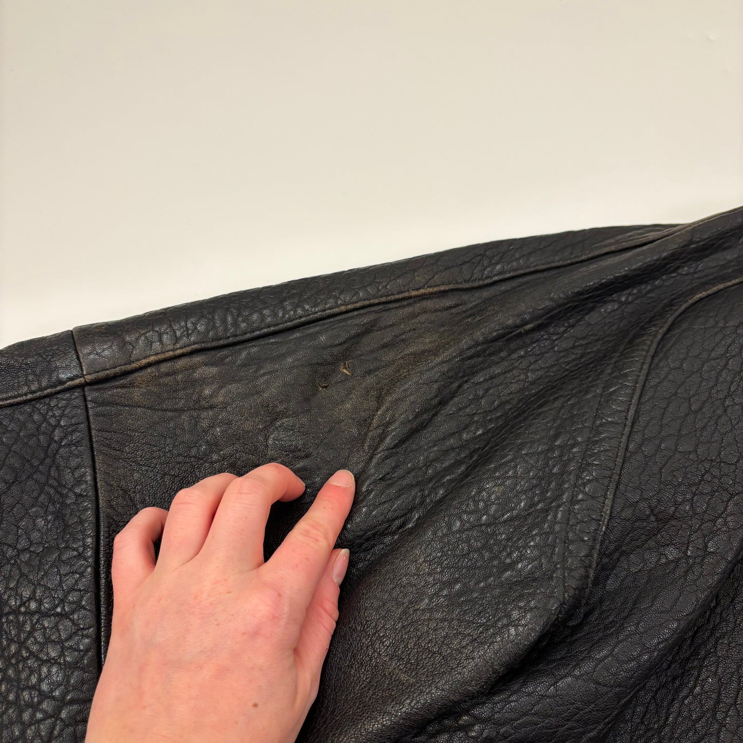 Vintage Pebble Leather Jacket - S/L