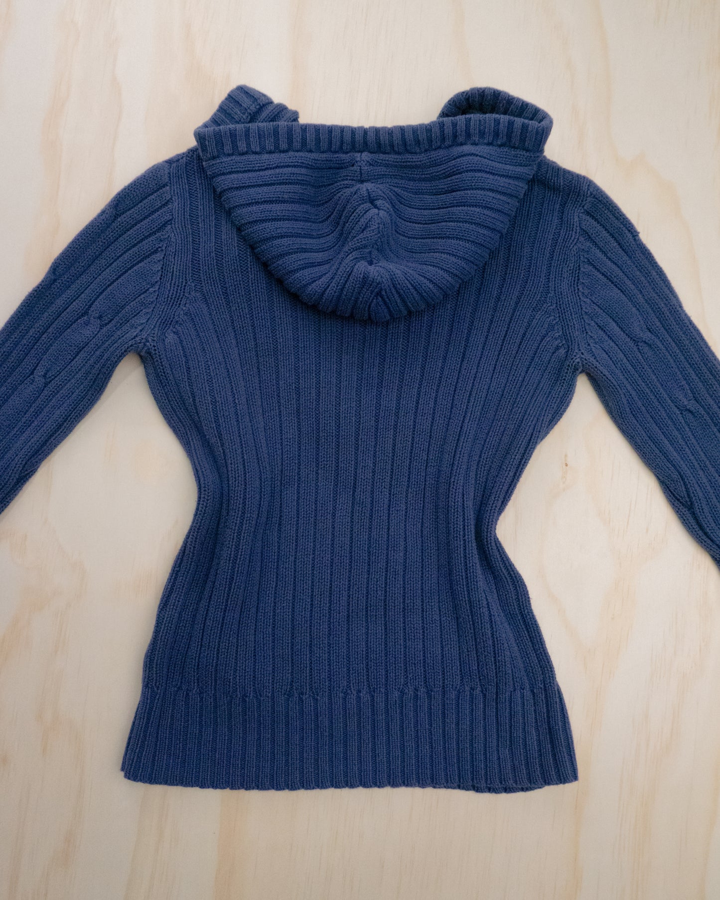 2000s Knit Hooded Sweater - S/M