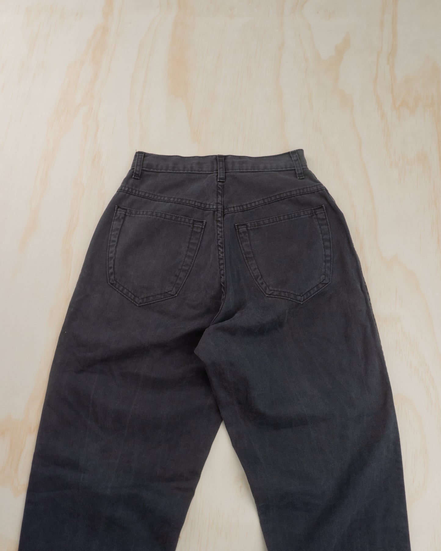 Vintage High Waisted Dark Grey Pants - 24/25
