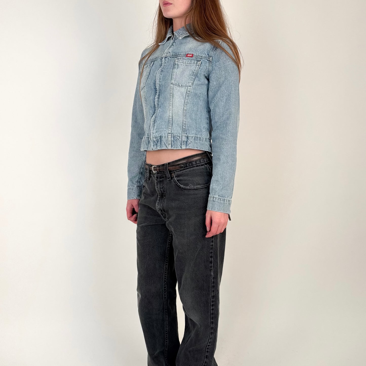 Vintage Zip Up Denim Jacket - S/M