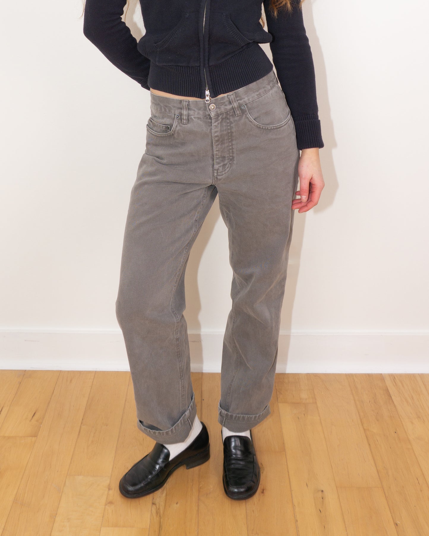 Black Leather Loafers - 7.5