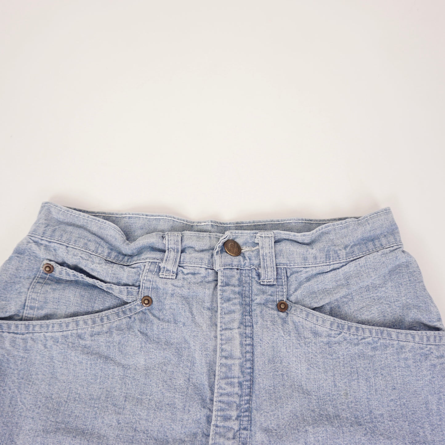 Vintage Light Denim Mini Skirt - 26