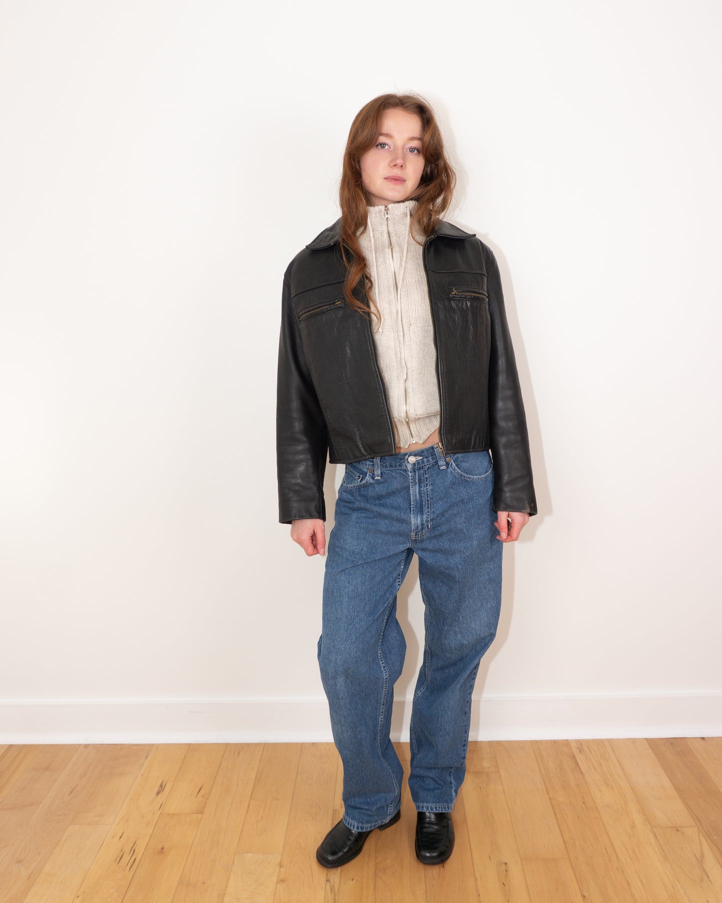 90s Baggy Contrast Stitch Jeans - 28