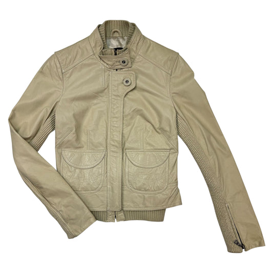 Vintage Danier Cream Leather Jacket -XXS