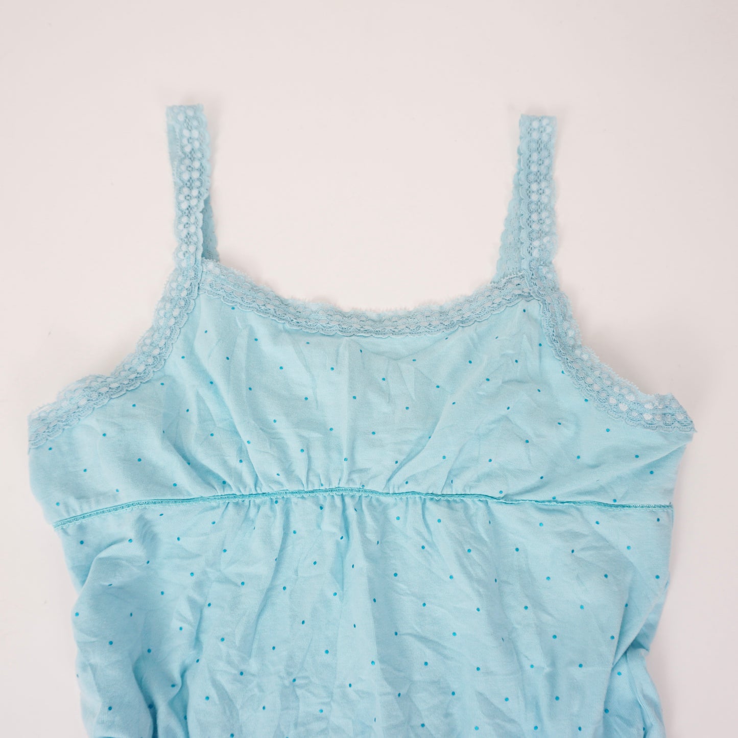 Vintage Blue Polka Dot Tank - S/M
