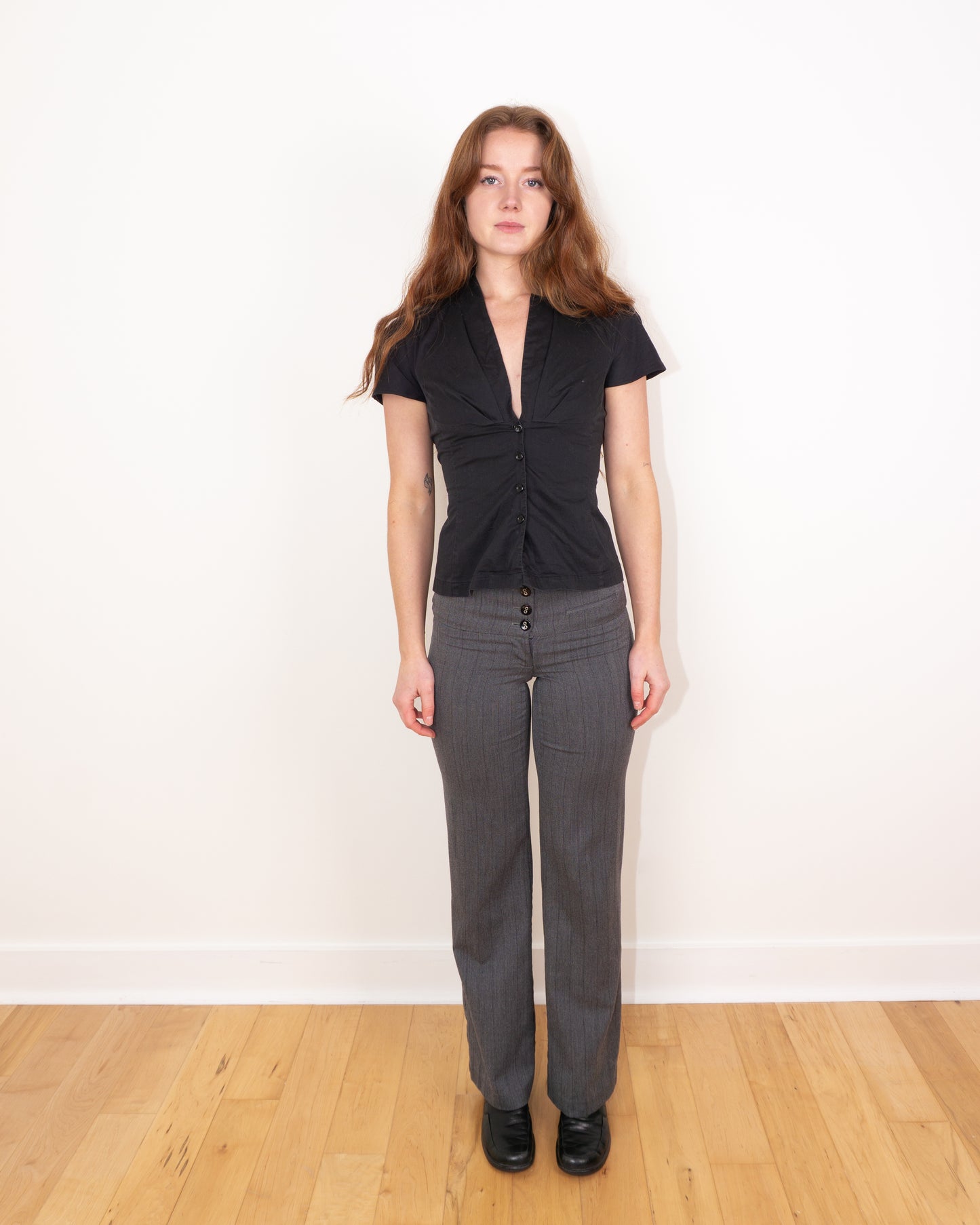 2000s Back Tie Blouse - S