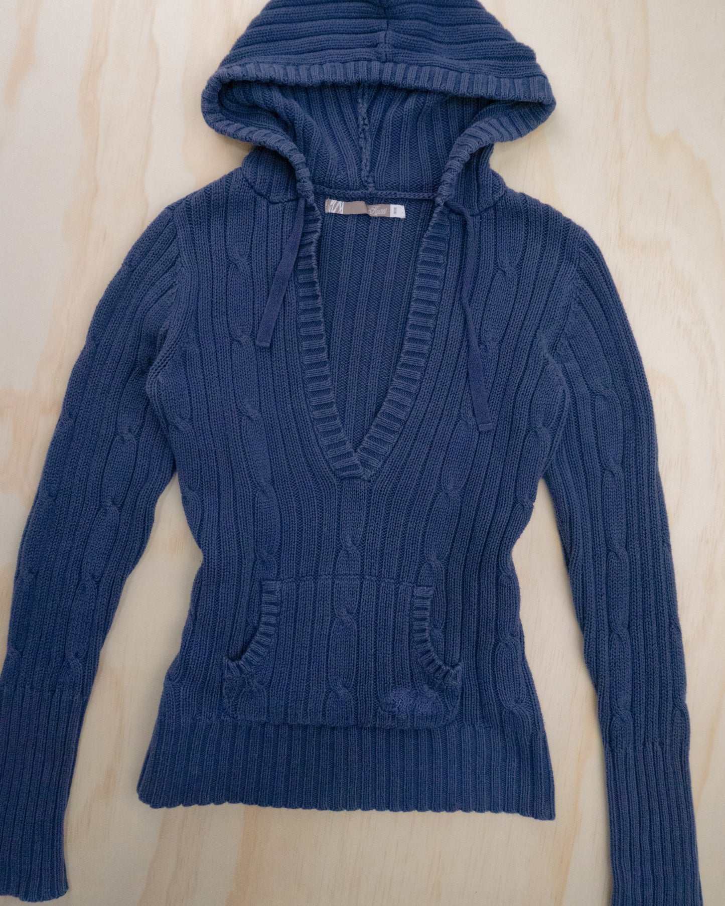 2000s Knit Hooded Sweater - S/M