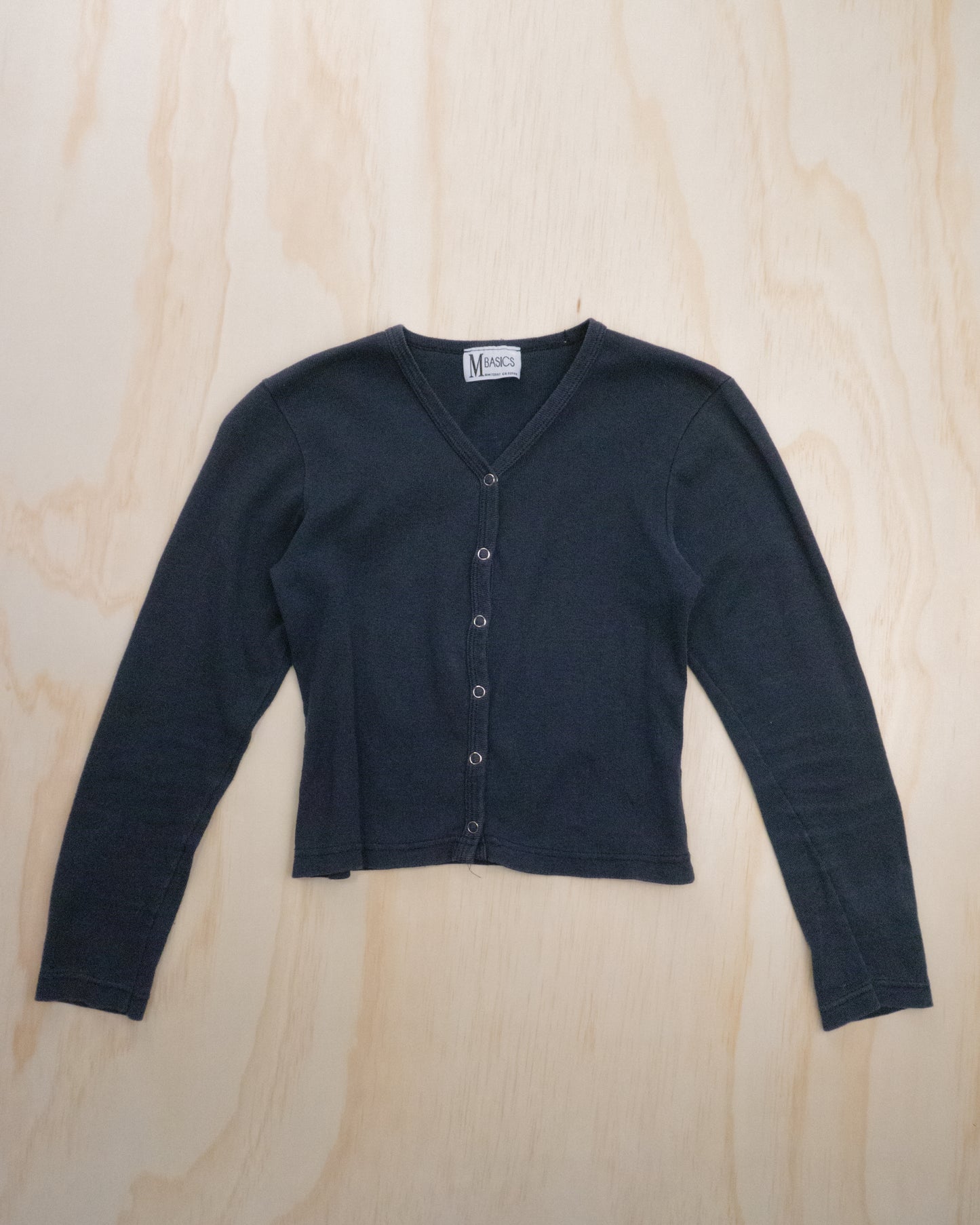 90s M Basics Wash Black Top - XS/S