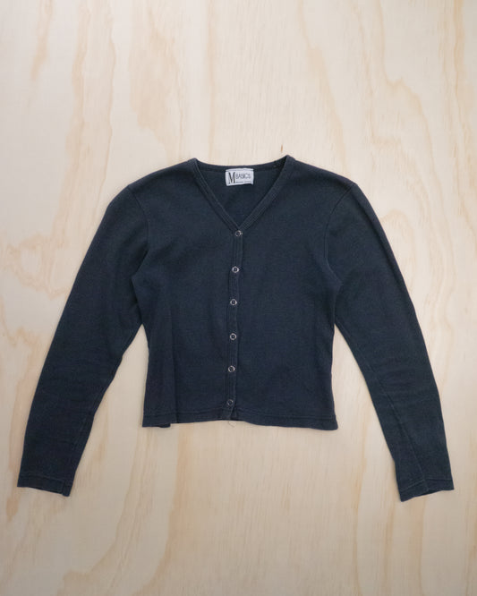 90s M Basics Wash Black Top - XS/S