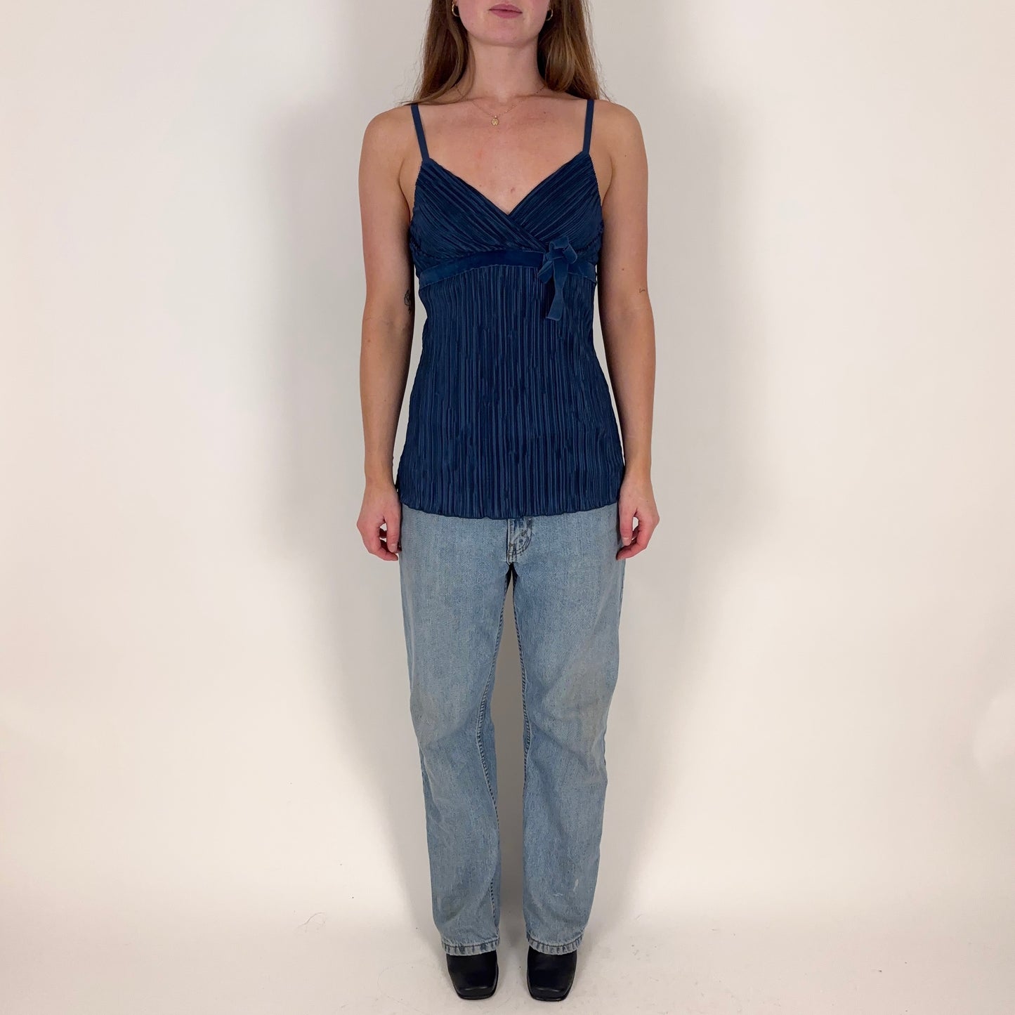 2000s Blue Bow Top - M