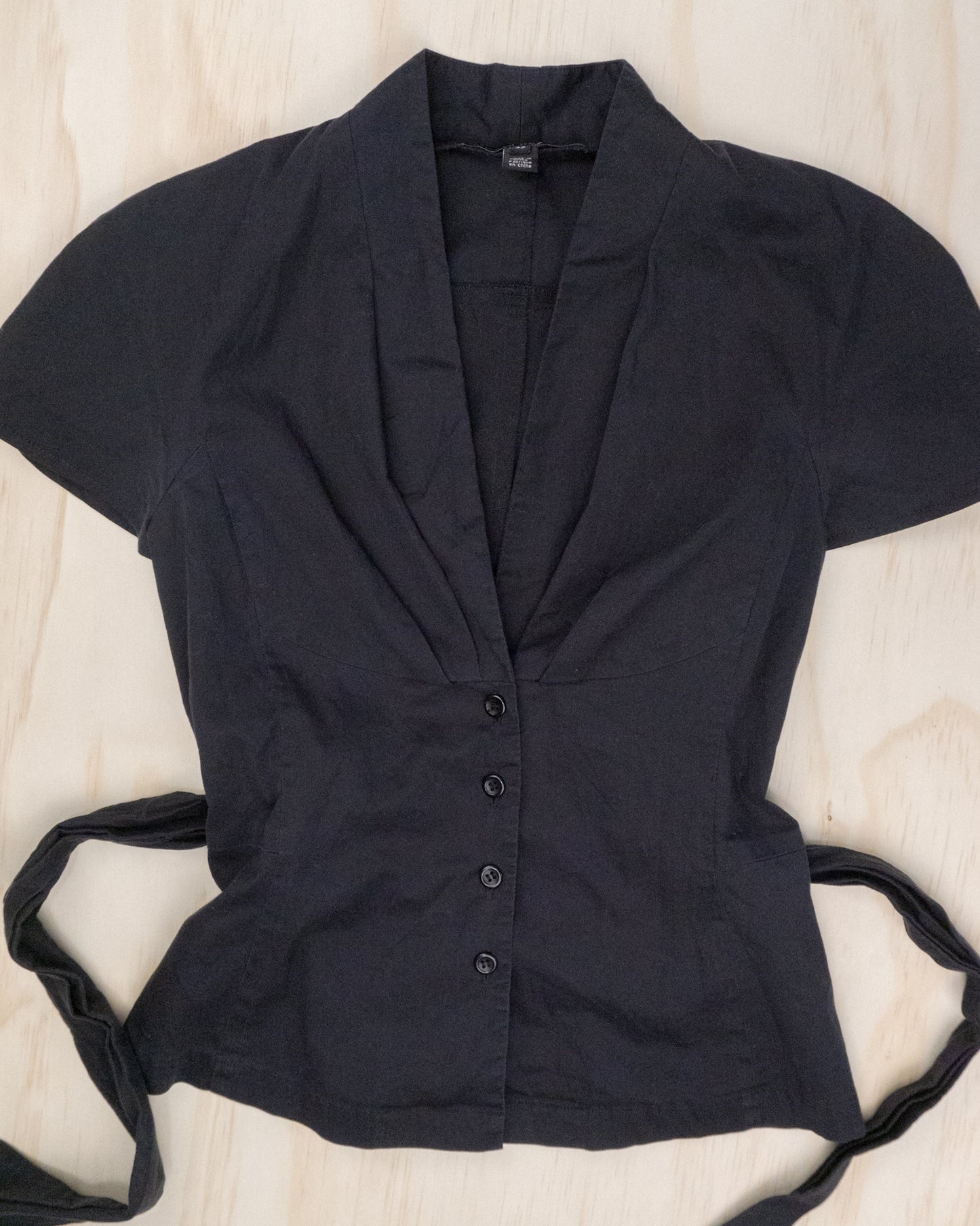 2000s Back Tie Blouse - S