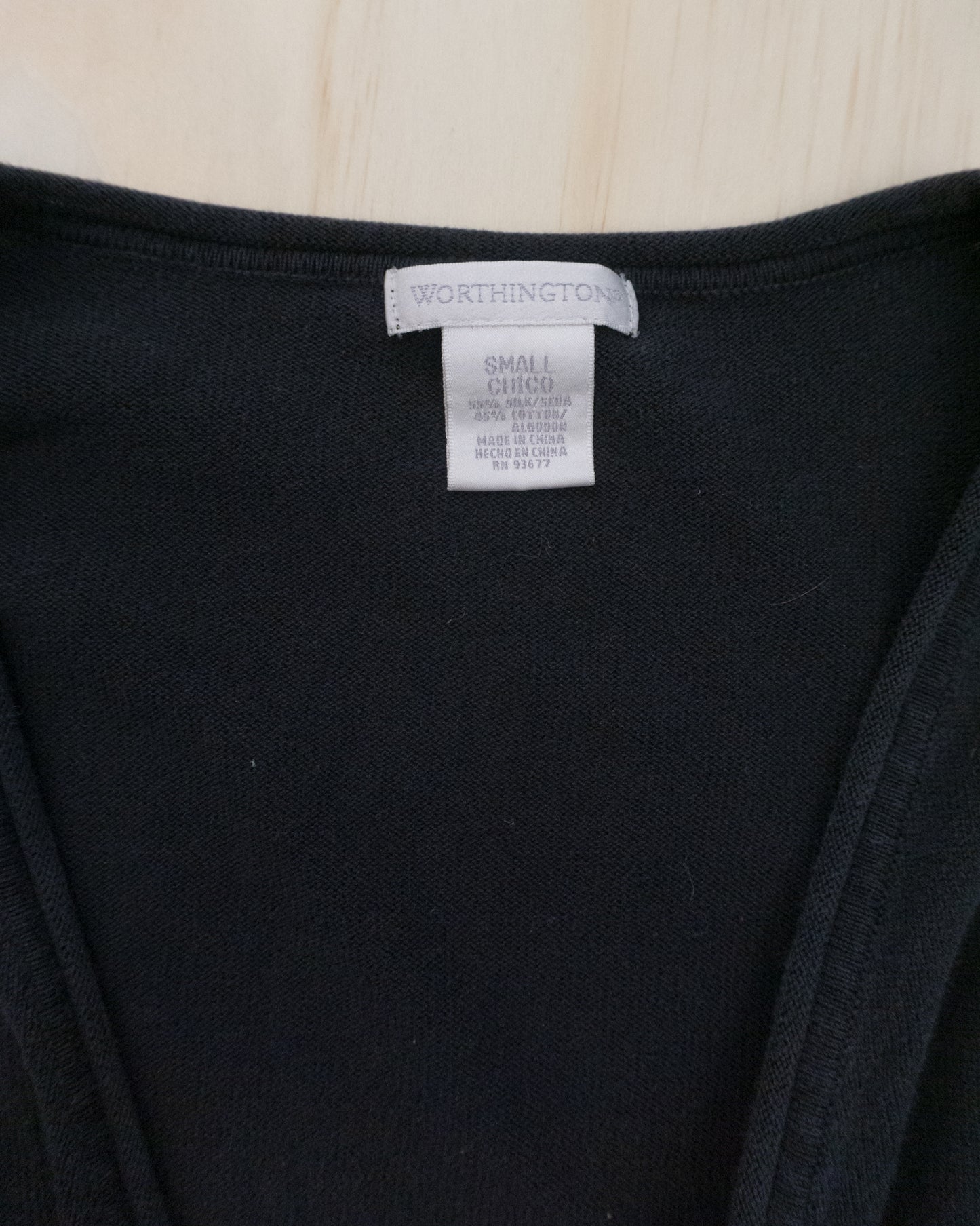 Silk & Cotton Wrap Top - S