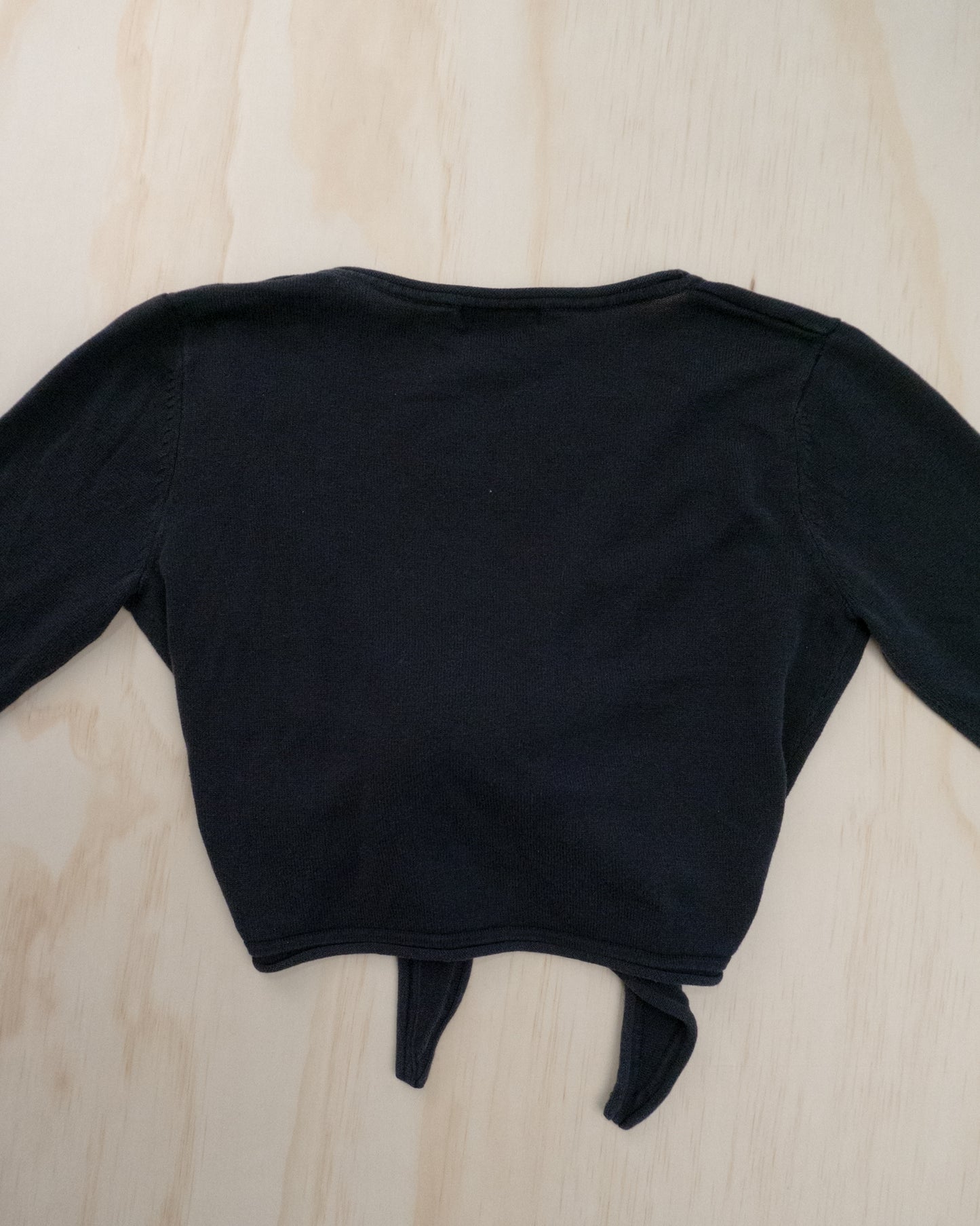 Silk & Cotton Wrap Top - S