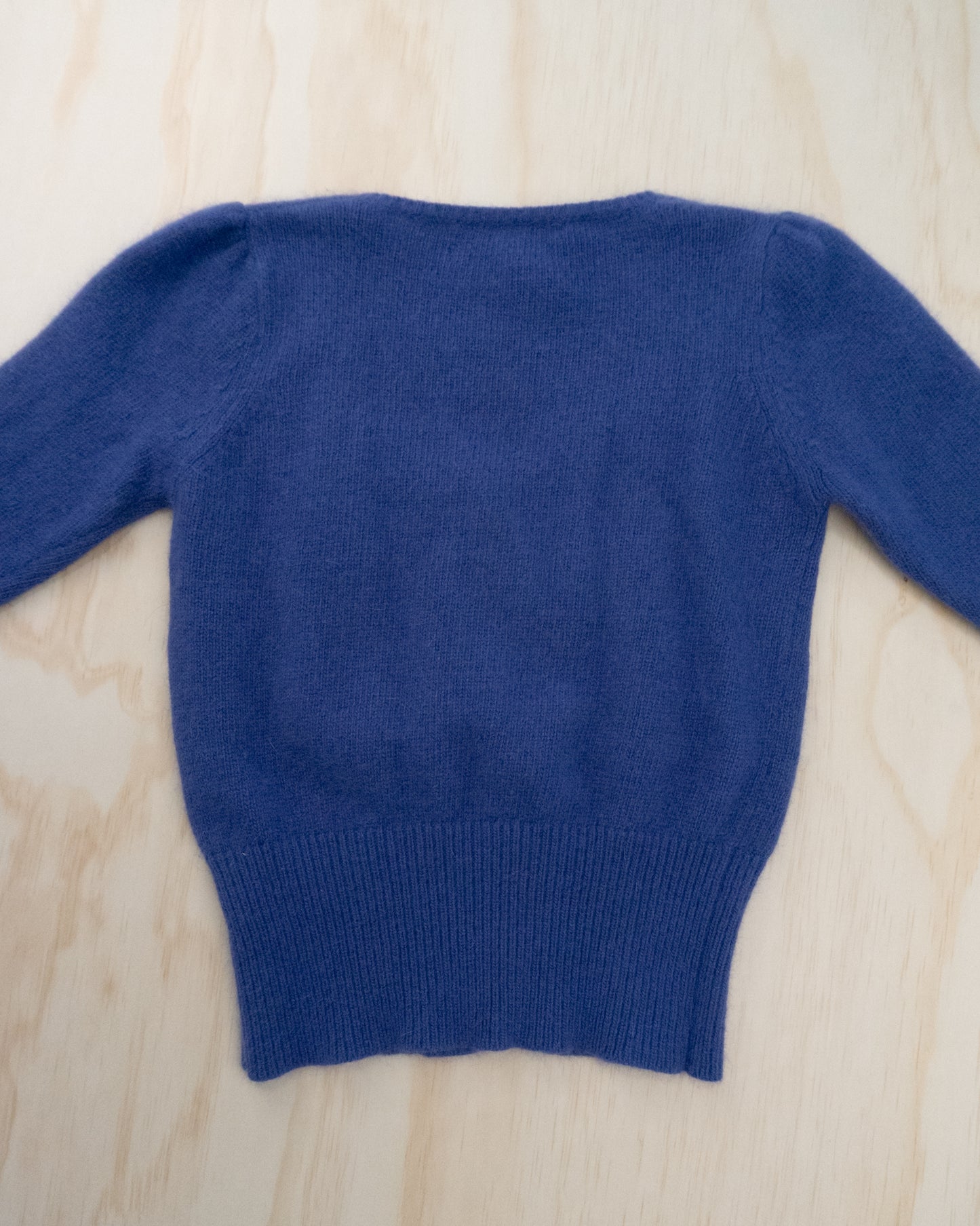 Angora Blue Knit Cardigan - S