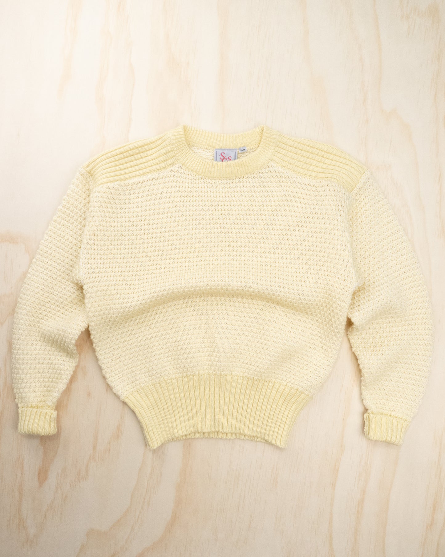 Vintage Yellow Boxy Sweater - S/M