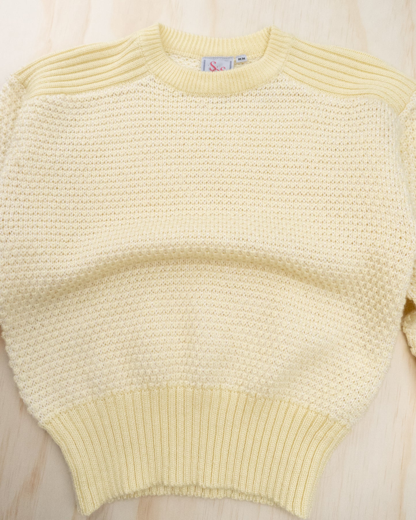 Vintage Yellow Boxy Sweater - S/M