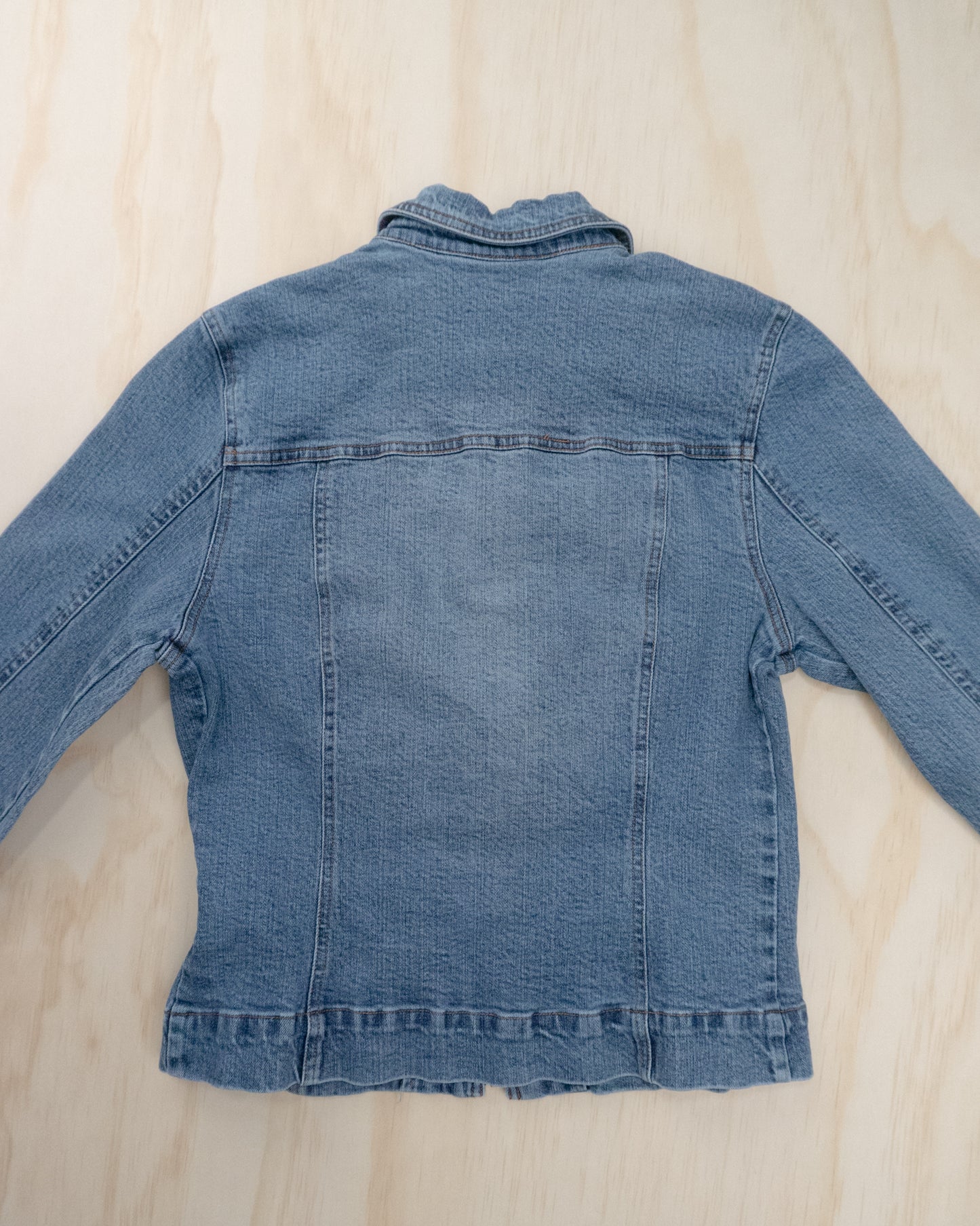 90s Fitted Denim Zip Up - S