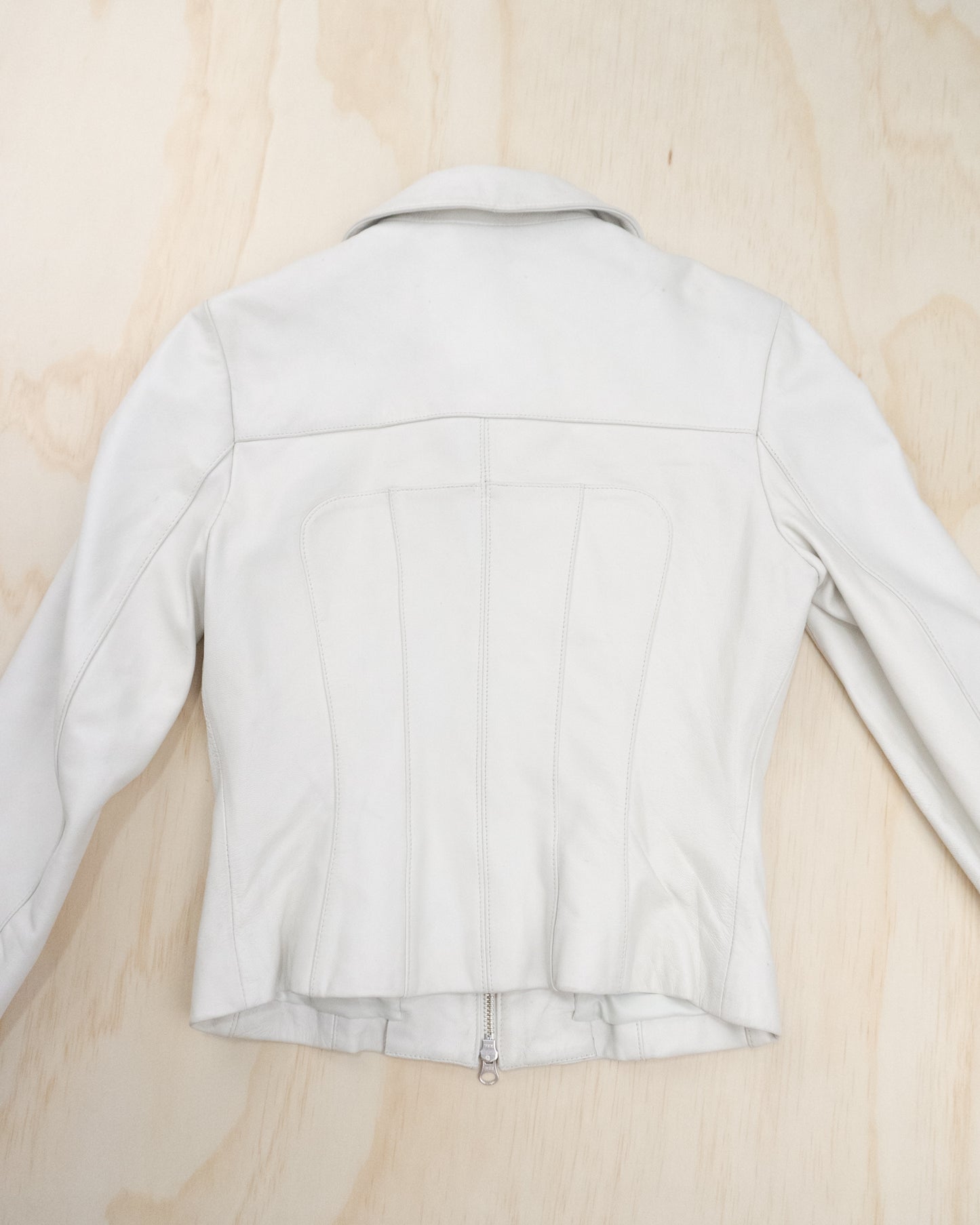 Danier White Leather Jacket - S