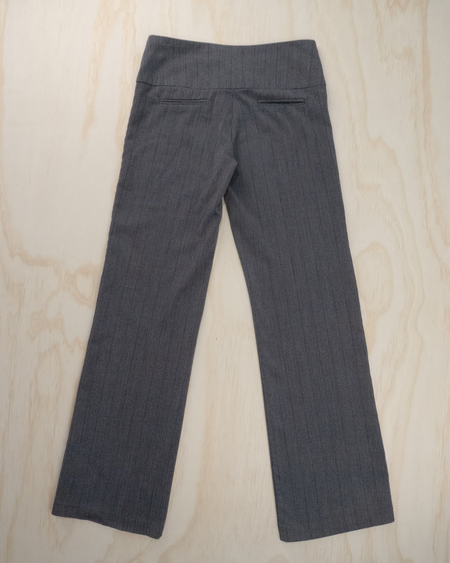 2000s Stripe Grey Pants - 25/26