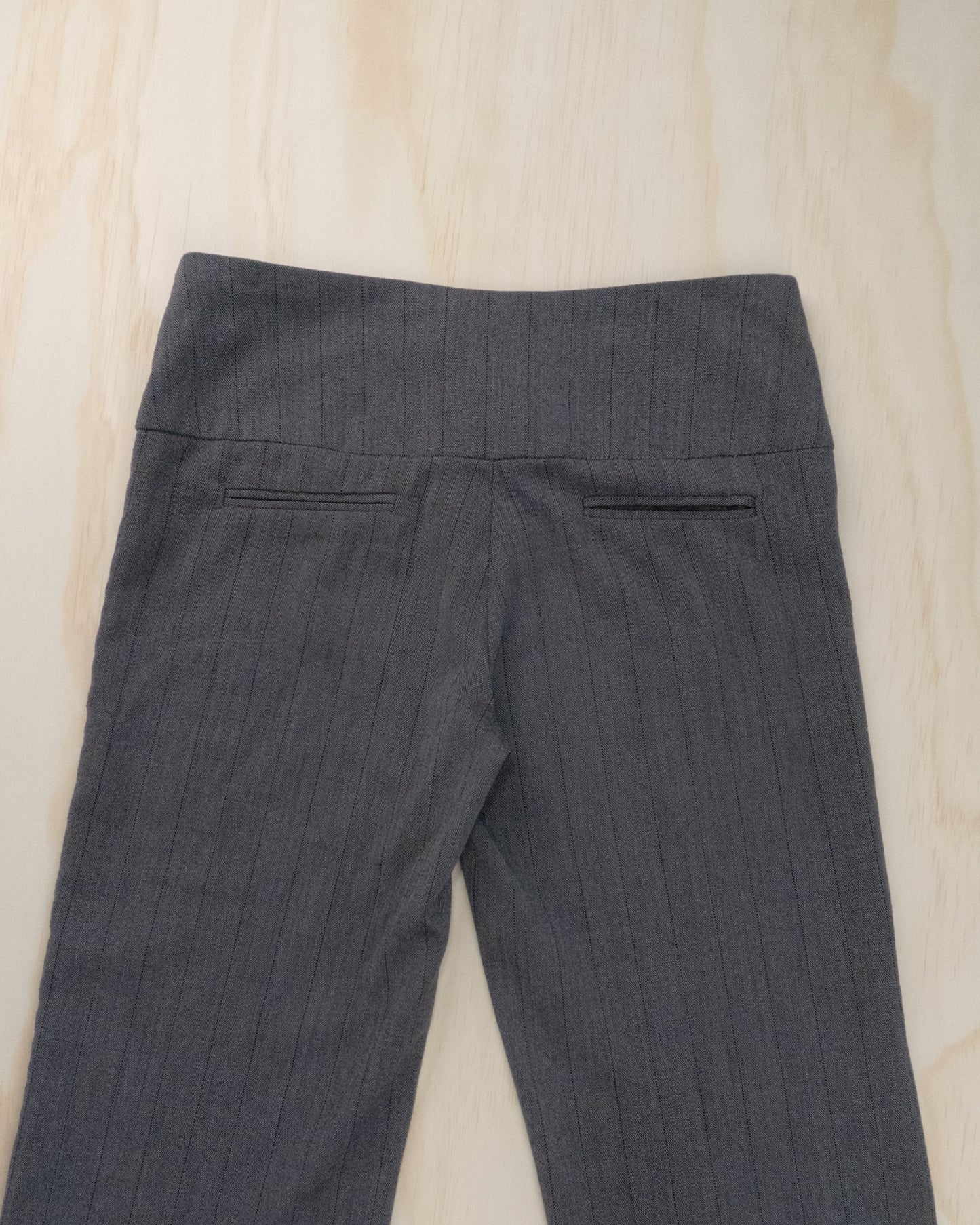 2000s Stripe Grey Pants - 25/26