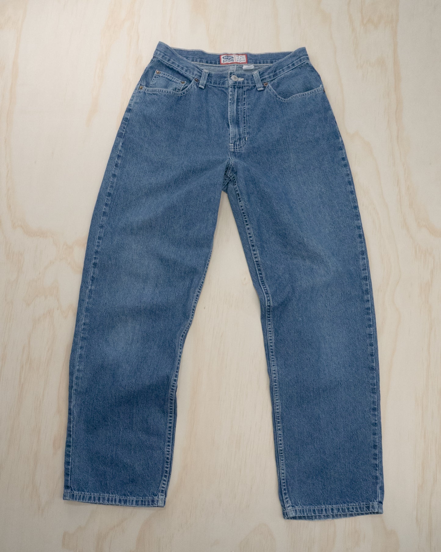 90s Baggy Contrast Stitch Jeans - 28
