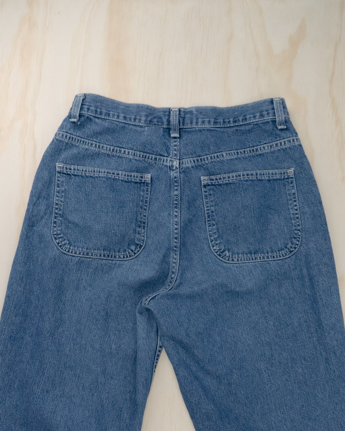 90s Baggy Contrast Stitch Jeans - 28