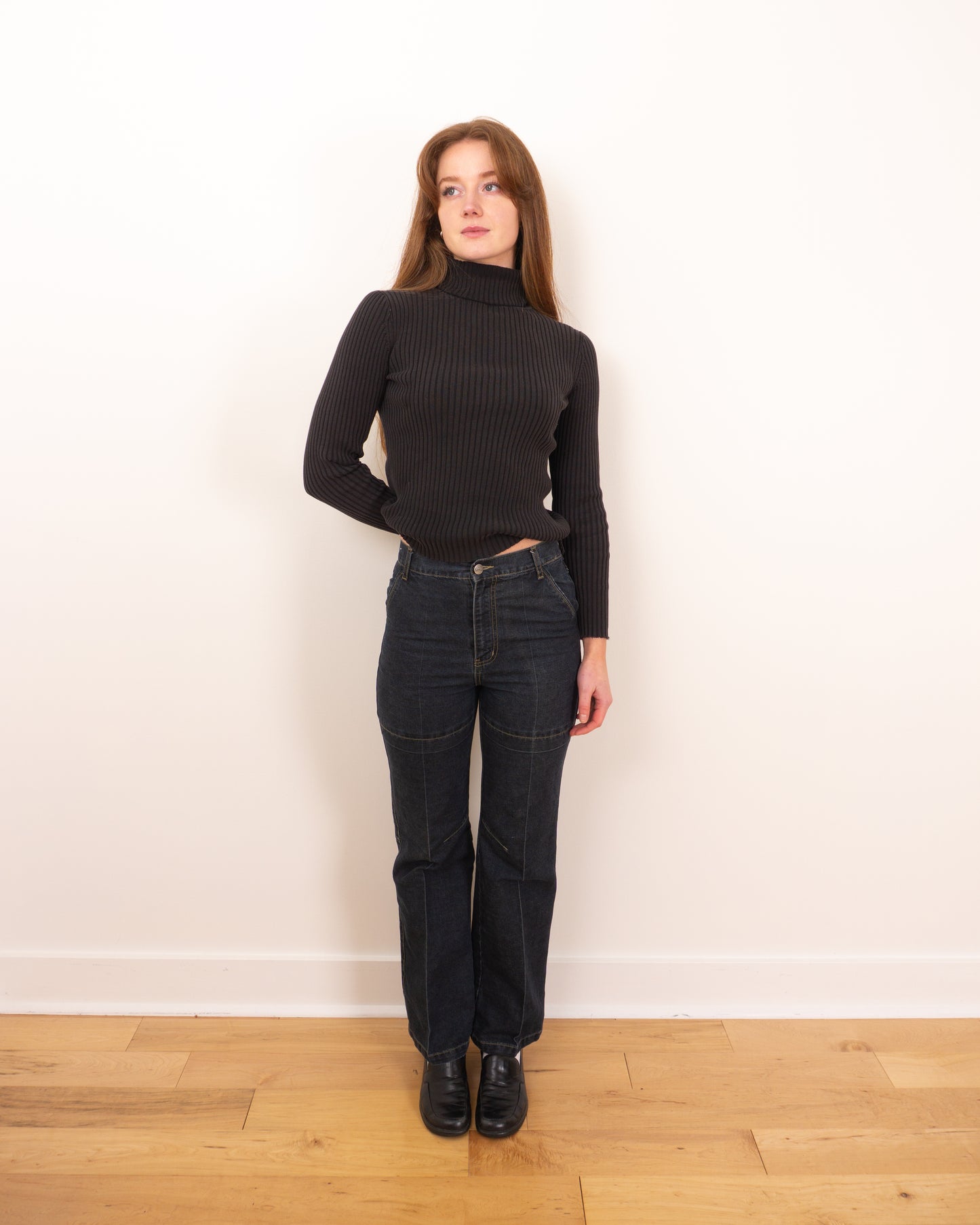 90s Thick Rib Turtleneck - S/M