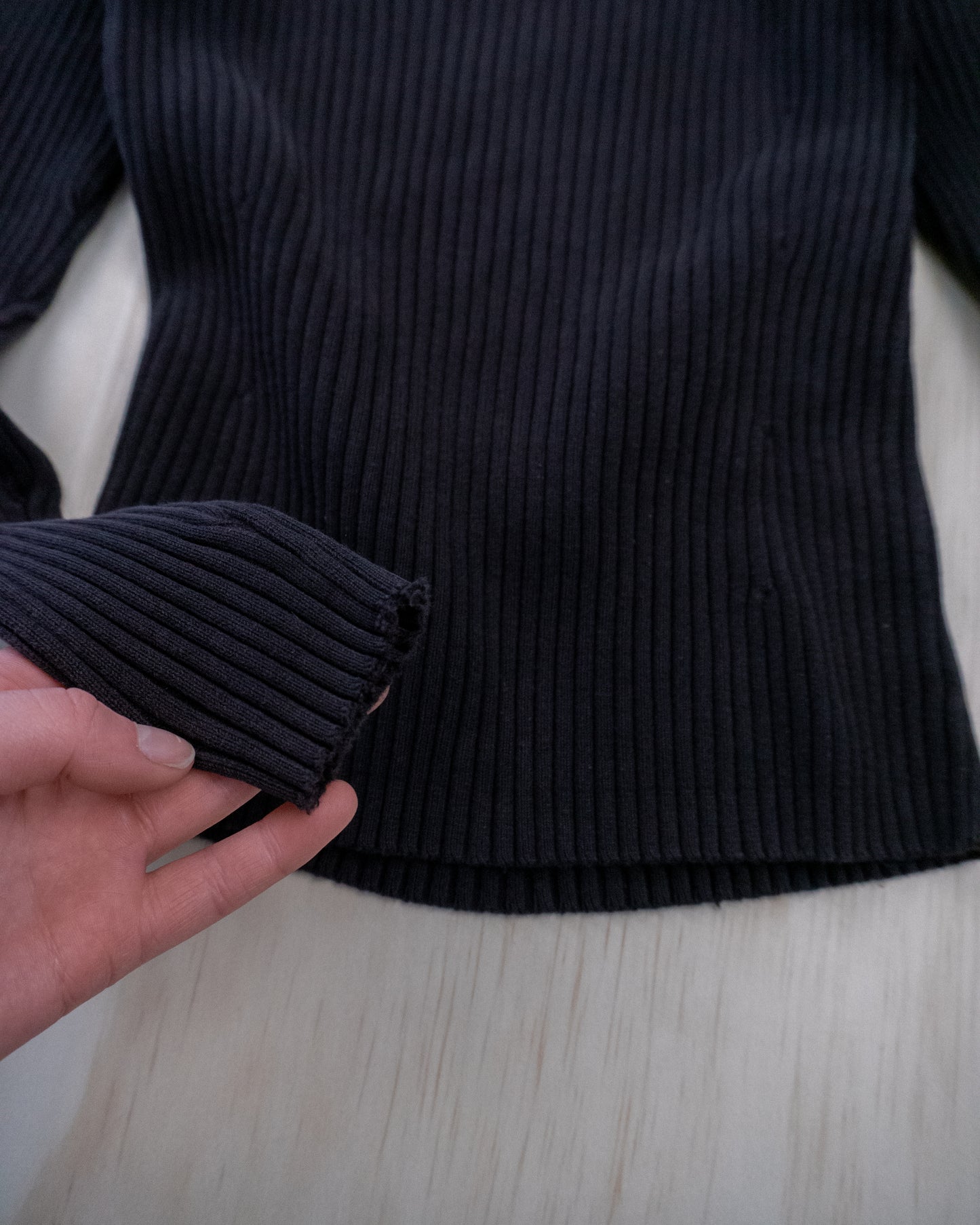 90s Thick Rib Turtleneck - S/M