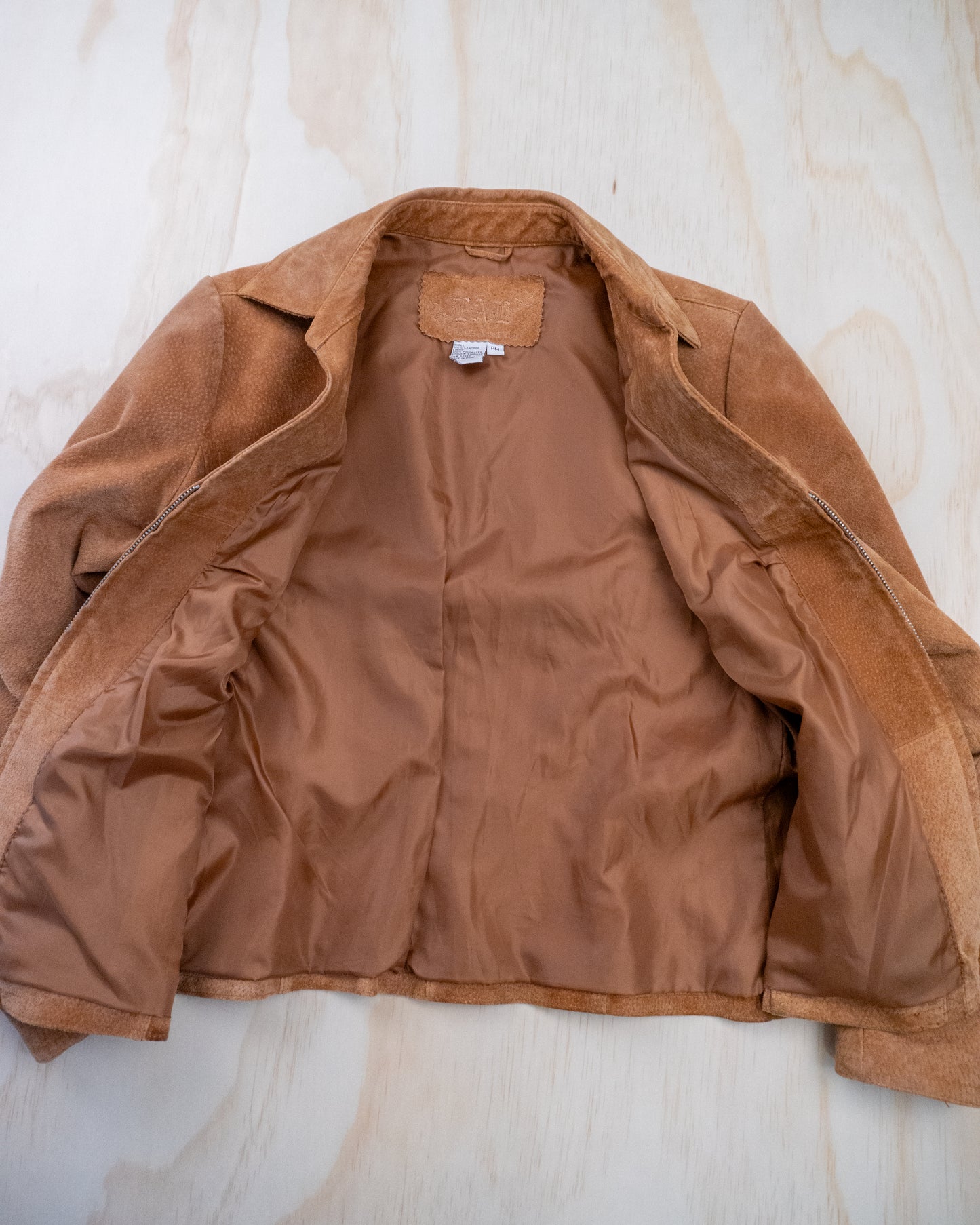 Vintage Tan Suede Leather Jacket - S/M