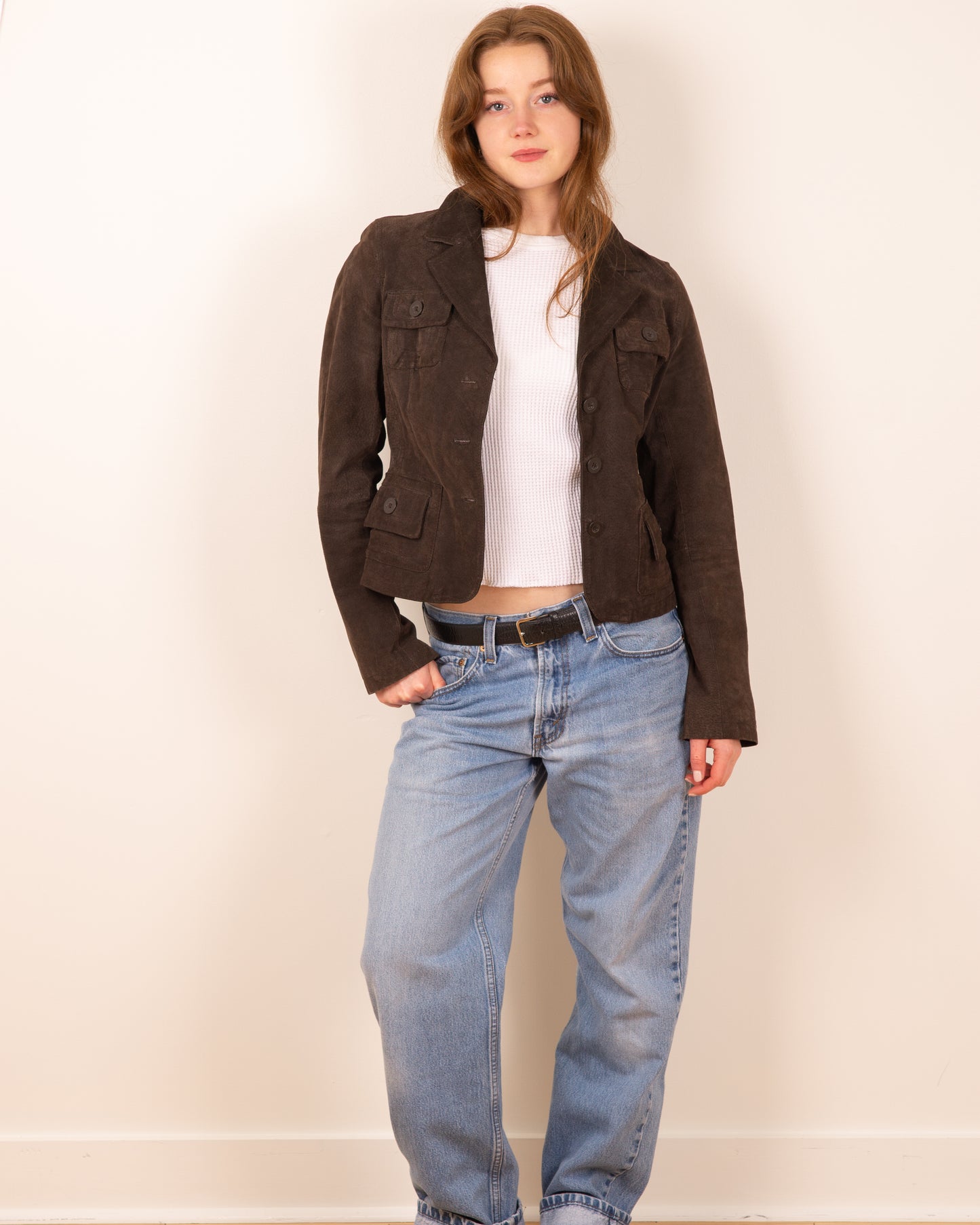 Vintage Brown Suede Jacket - S/M