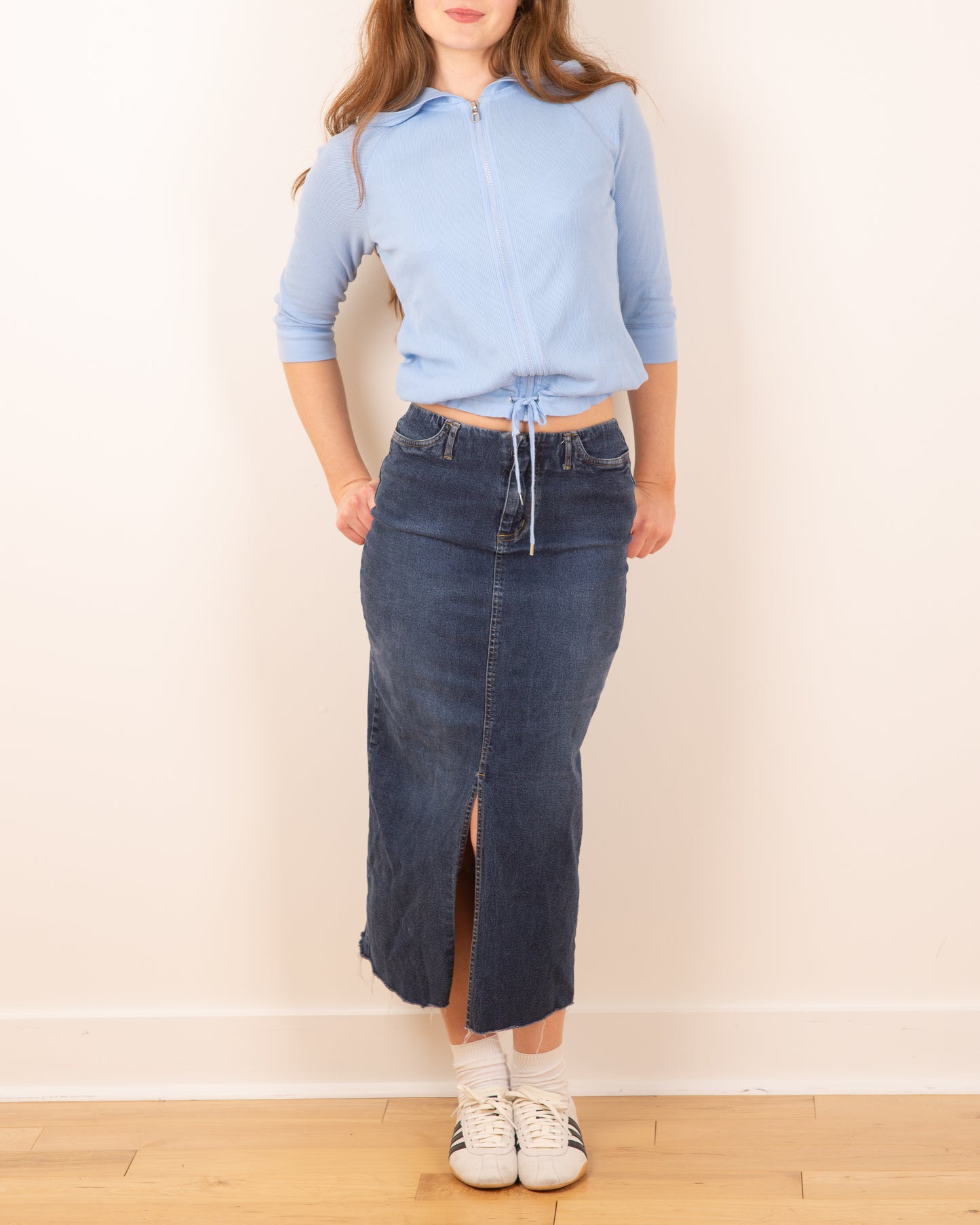 90s Long Denim Skirt - 25
