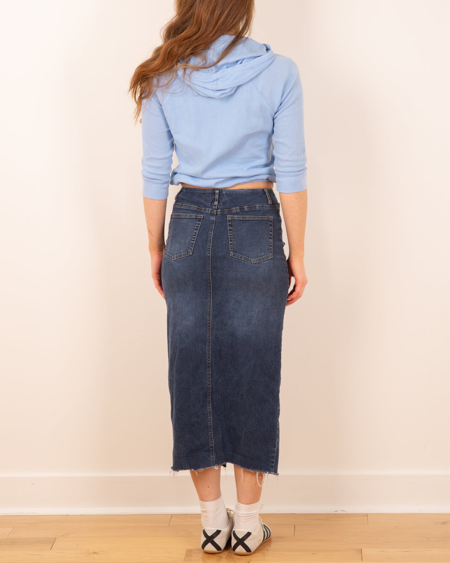 90s Long Denim Skirt - 25