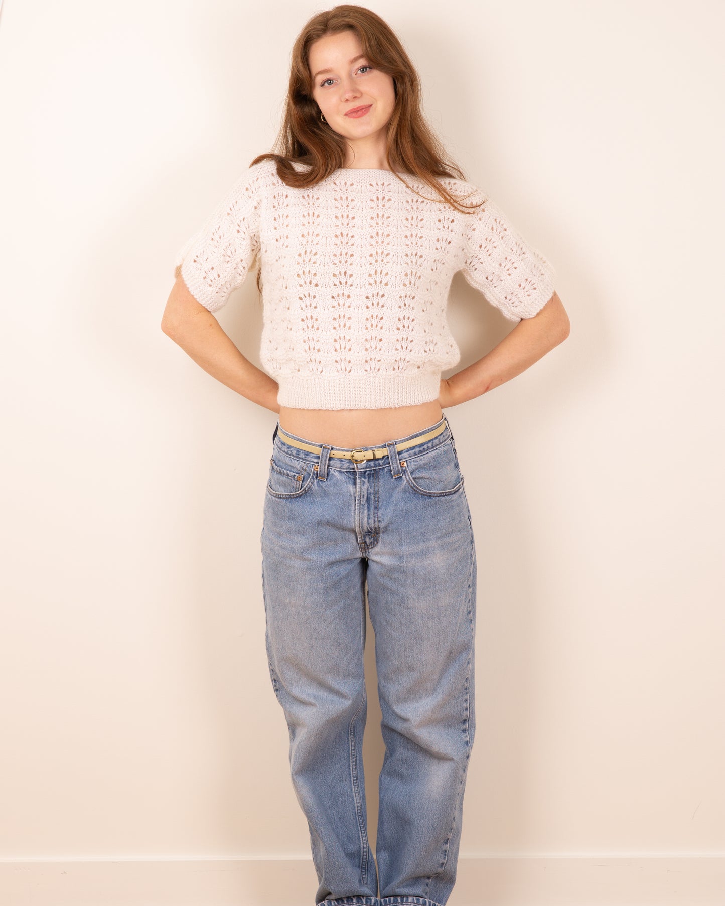 Knit Cream Top - S