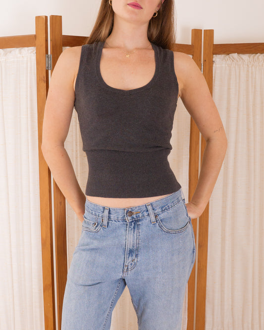 Smart Set Grey Knit Top - S