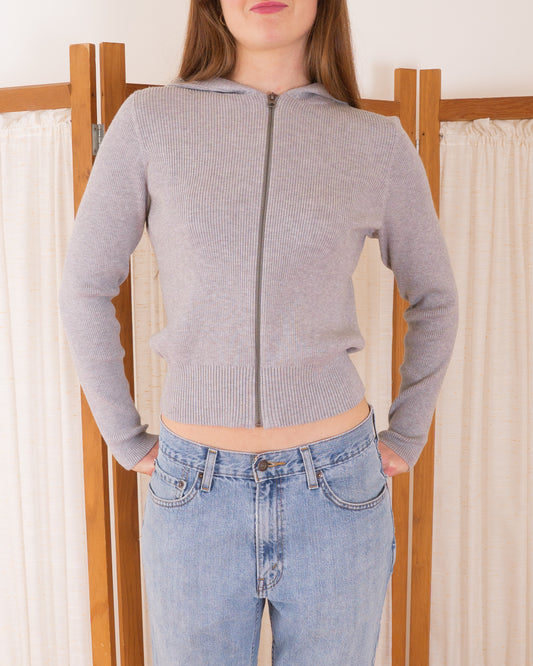 90s Thick Knit Zip - S