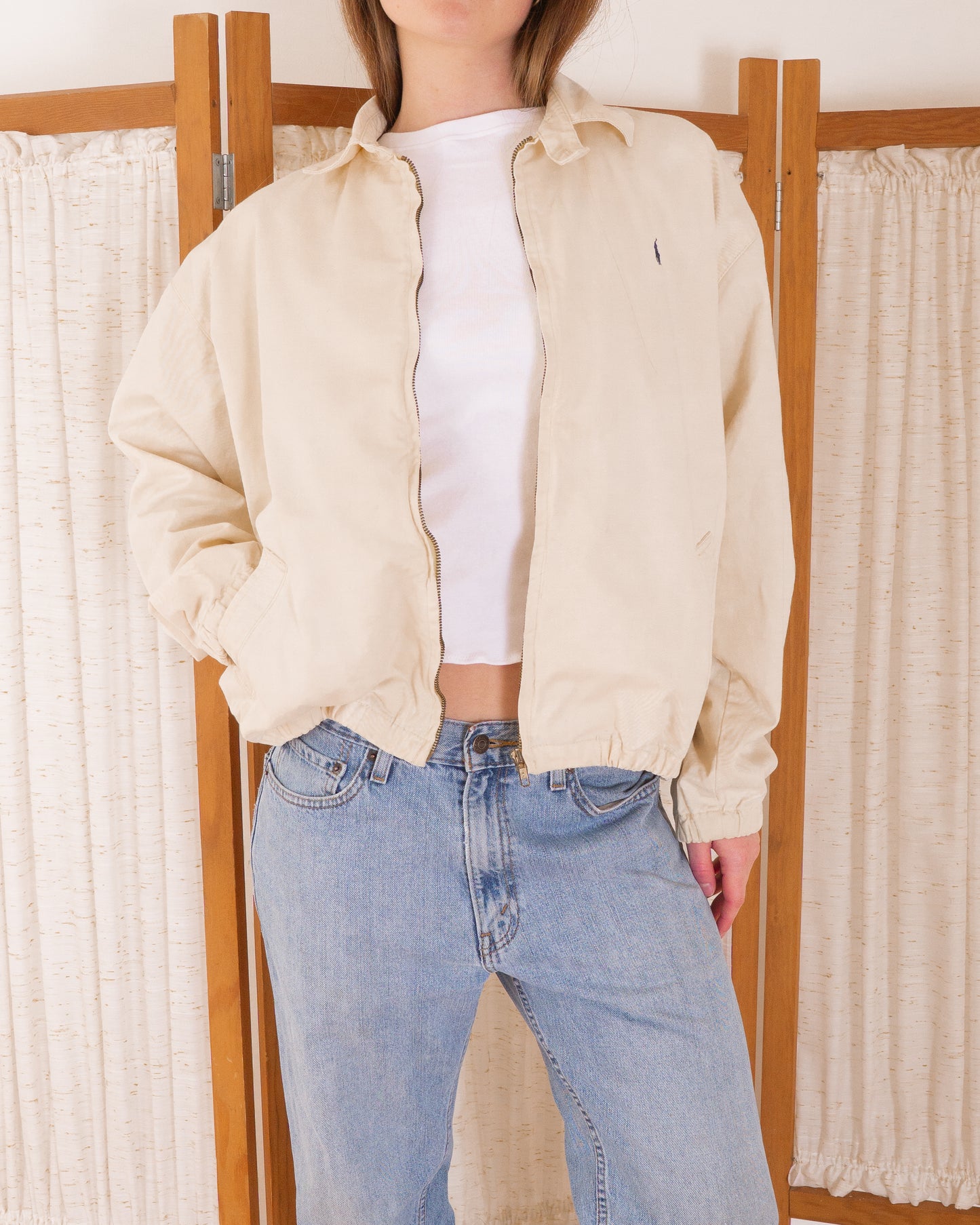 Vintage Yellow Polo Light Jacket - L
